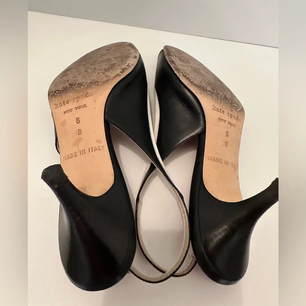 Kate spade open toe sling back kitten heel size 6M